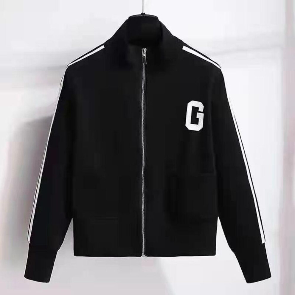 (XXL, black) Spring Women's Fashion Short Casual Cardigan Jacket
