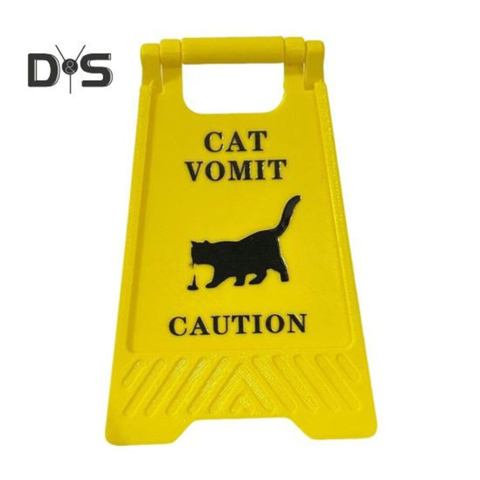 (as the picture, A) Cat Vomit Sign 4 Inch Black Cat Vomiting Silhouette Warning Sign Cat Vomit Caution Sign For Cat Owners Home Or Pet Areas