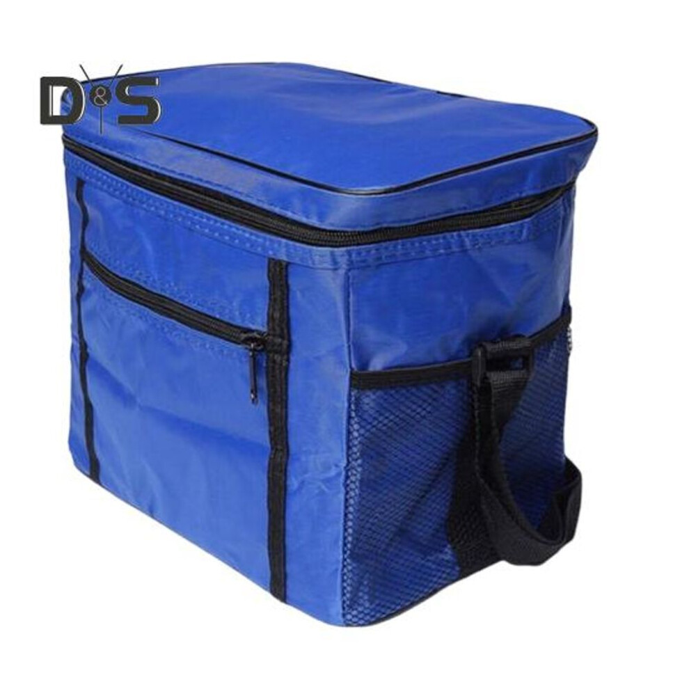 (royal blue) Insulated Picnic Basket Tote Bag Reusable Grocery Carrier Bbq Cooler Lunch Bag Foldable Hot Bags Grill Bags For Food Grilling And Snacks Storage