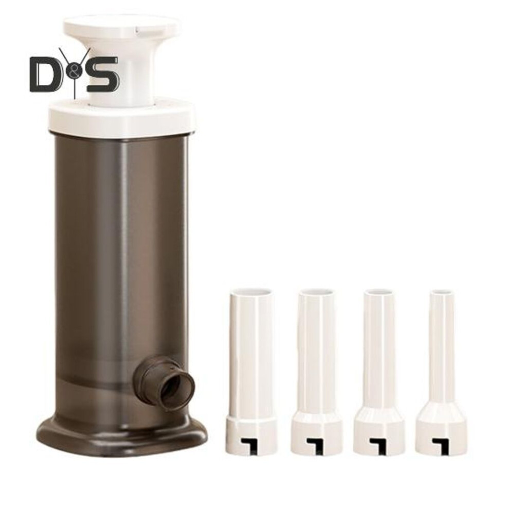(grey) Sausage Machine With 4 Stuffing Tubes Manual Sausage Stuffer Maker For Home Use Food-grade Sausage Filling Tool Sausage Meat Stuffer Kitchen Supplies