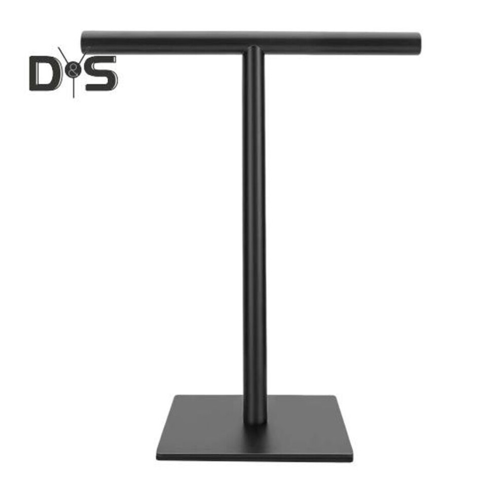 (black, Square) T-Shaped Towel Rack Storage Organizer Rust-Resistant Easy Installation Bath Hand Towel Holder Stand with Heavy Base