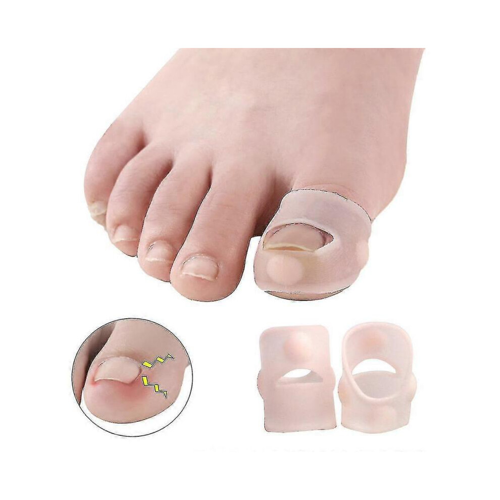 6pairs Ingrown Toenail Corrector Sleeves Elastic Silicone Ingrown Toenail Correction Tool