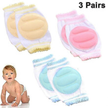3 Pairs Anti-slip Knee Pads for Babies, Adjustable Baby Knee Pads