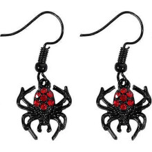black spider earrings animal spider red pendant earrings jewelry halloween costume gift