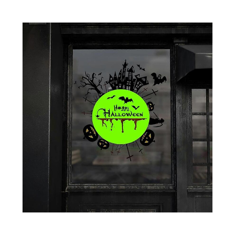 halloween glow sticker halloween window sticker halloween wall sticker with pumpkin glowing in the dark