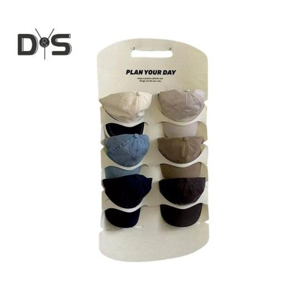 (beige, S) Hat Storage Hanging Bag Large Capacity Easy To Install Multipurpose Wall Mount Hat Storage Hanging Bag Baseball Cap Organizer