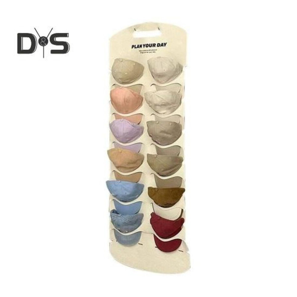 (beige, L) Hat Storage Hanging Bag Large Capacity Easy To Install Multipurpose Wall Mount Hat Storage Hanging Bag Baseball Cap Organizer
