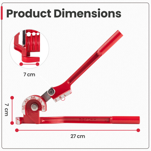 Mini Pipe Bender, 6/8/10mm, Bending 0-180° 1