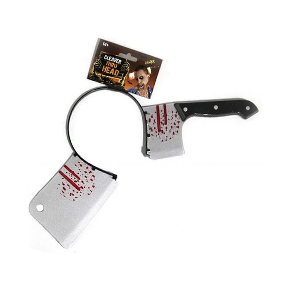 Knife Head With Bloody Cutting Knife Head With Bloody Horror Props Funny Accessories Halloween Cosplay Not,Specified