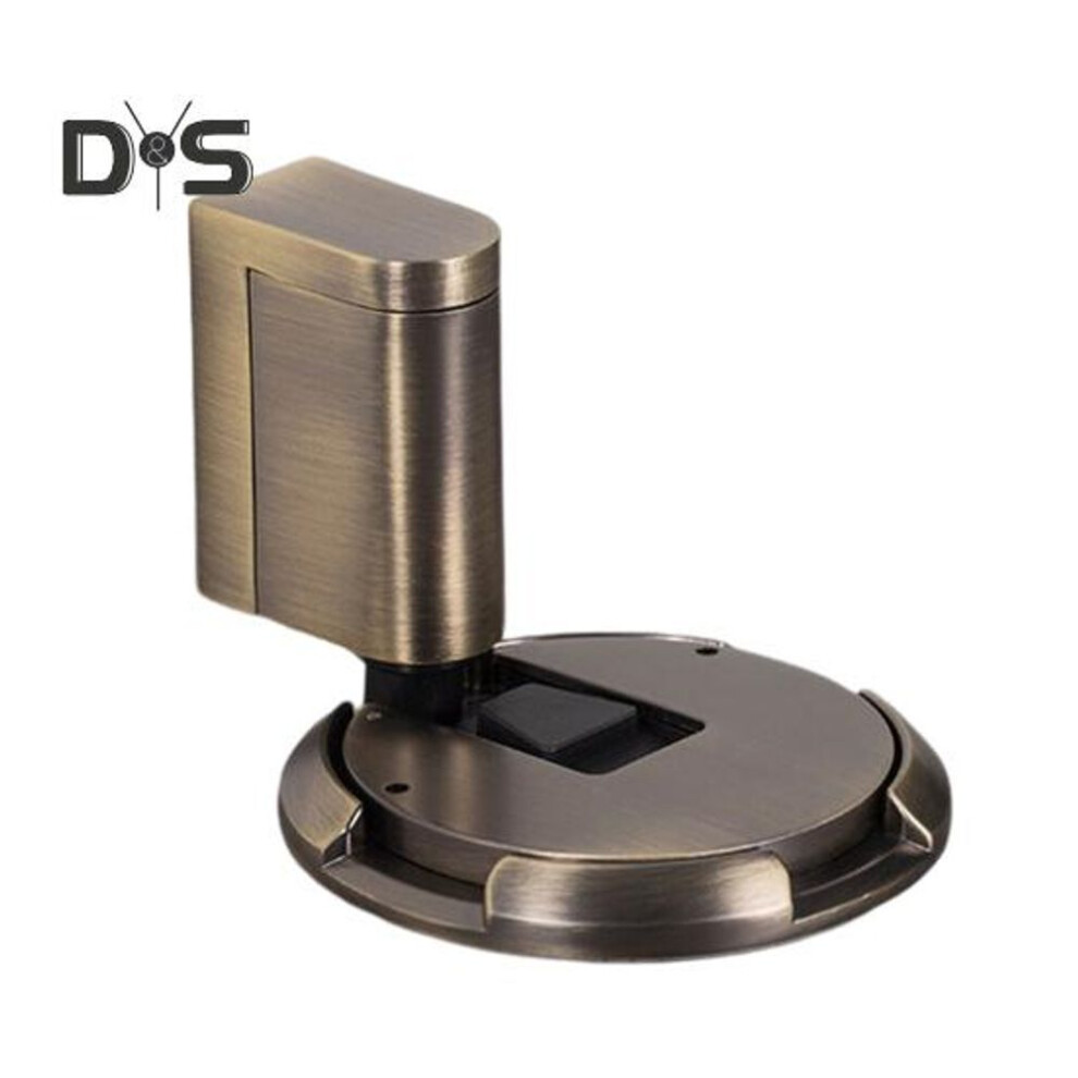 (as the picture, B) Mechanical Door Stopper Wall Protector Heavy Duty Stainless Steel Noise Reduction Adhesive No Drilling Anti-collision Floor Mount Door Catch Doorstop