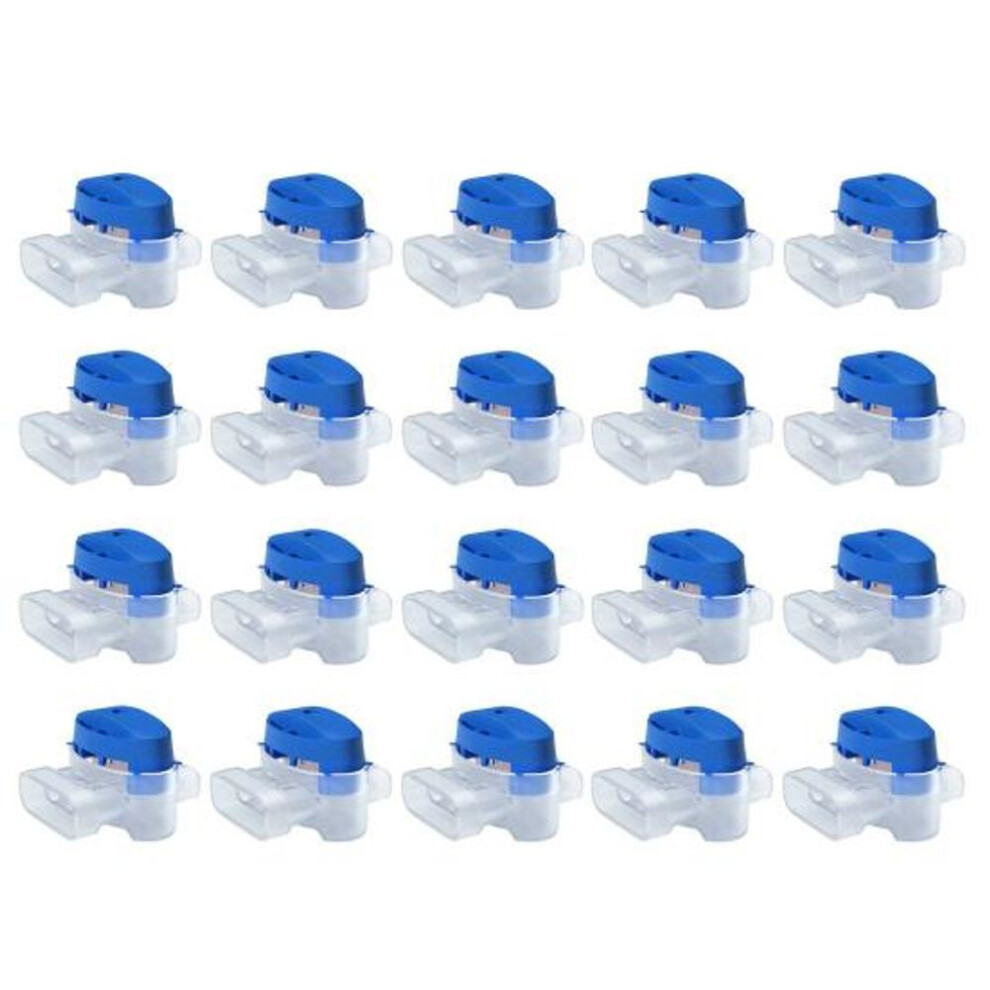 20pcs Long Service Life Wire Connector Waterproof Practical 3-wire System Grass Trimmer Cable Connecting Clamp