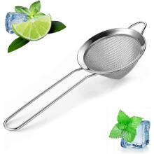 Stainless Steel Fine Mesh Strainer - Cocktail Strainer Fine Mesh Kitchen Strainer with Handle