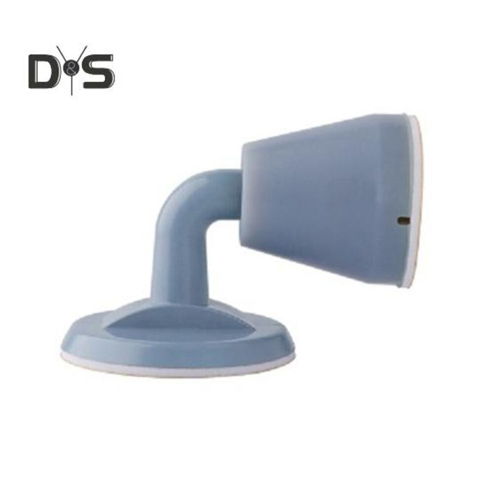 (grey, Angle head) Silicone Door Stopper Wall Protector Shock Absorbent Noise Free Self-Adhesive No Drilling Anti-collision Floor Mount Door Catch Doorstop