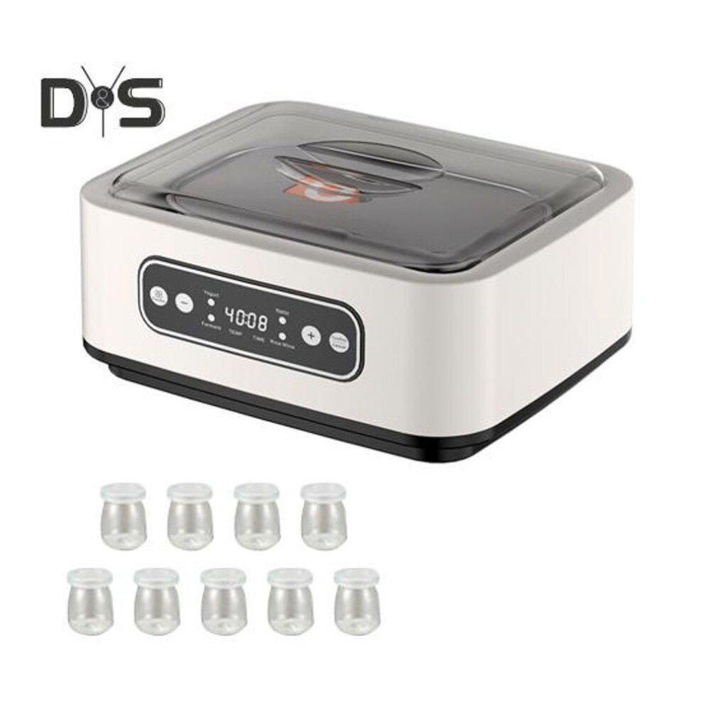 (as the picture, B EU) Homemade Yogurt Maker Large Capacity Digital Display Adjustable Constant Temperature Multipurpose Probiotic Maker Machine