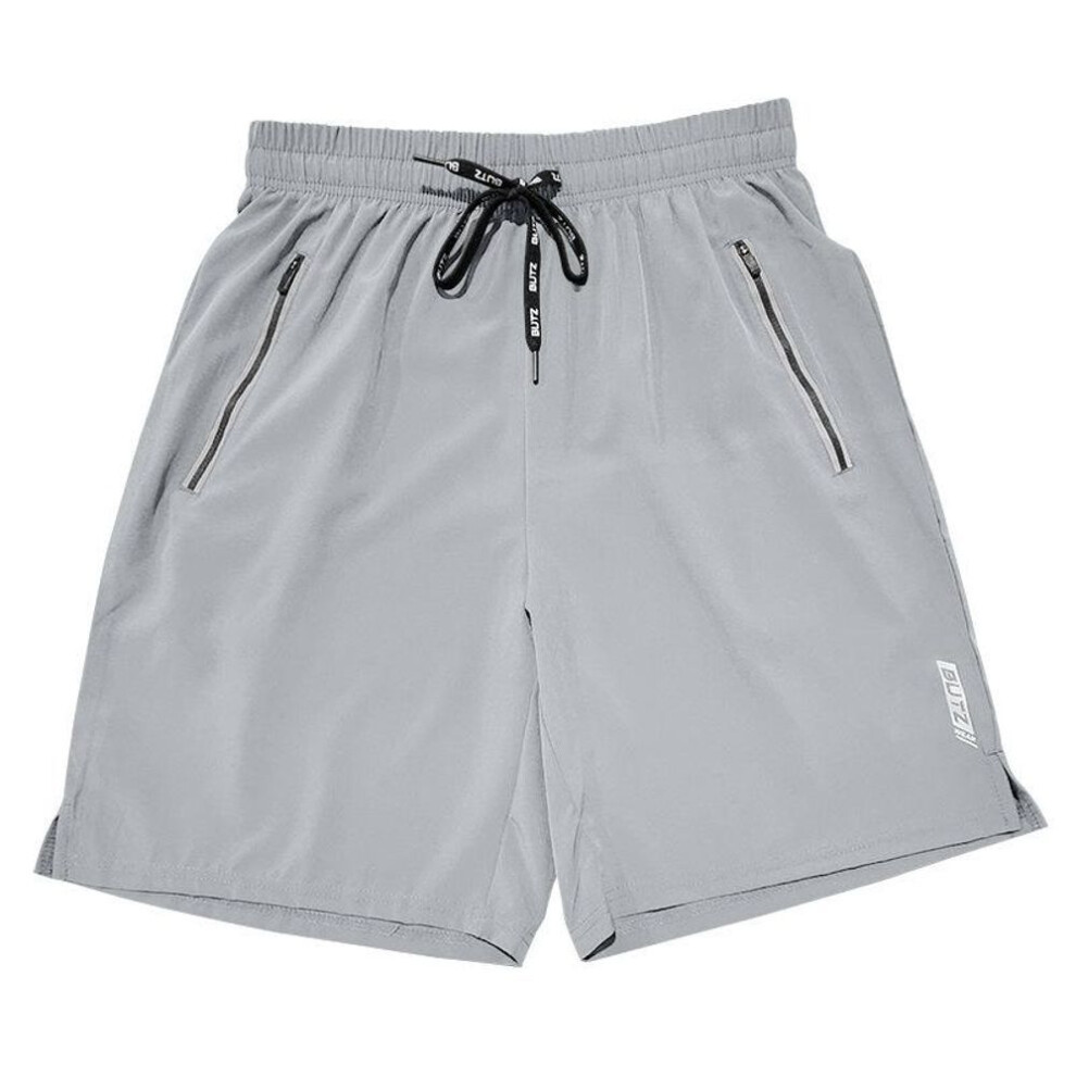 (light grey, M) Summer Beach Pants Quick Dry Swimming Shorts Casual Sports Shorts Running Fitness Training Men
