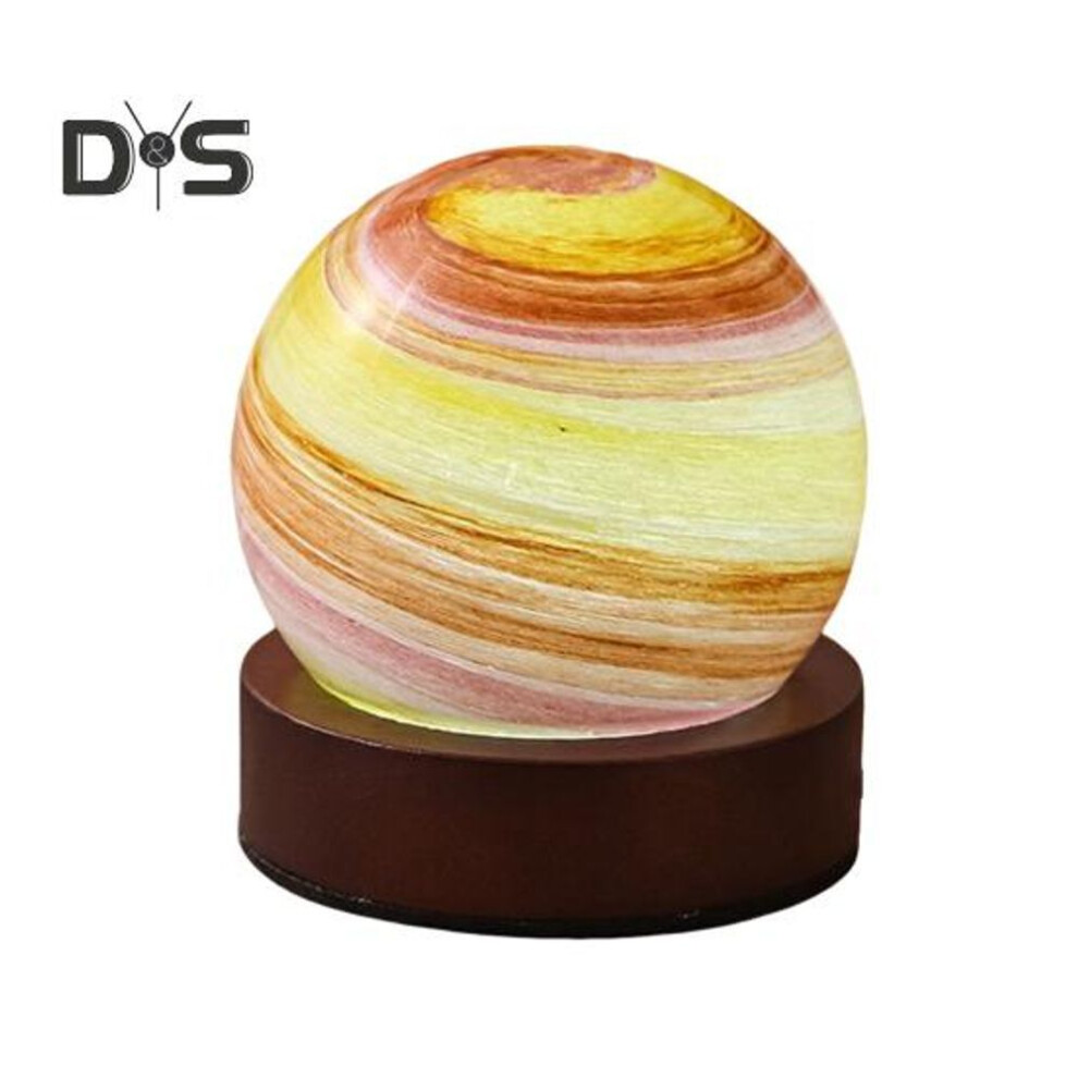 (as the picture, I) 3D Moon Lamp Bedside Light With Wooden Base Dimmable Usb Birthday Month Art Night Lamp Desk Decoration