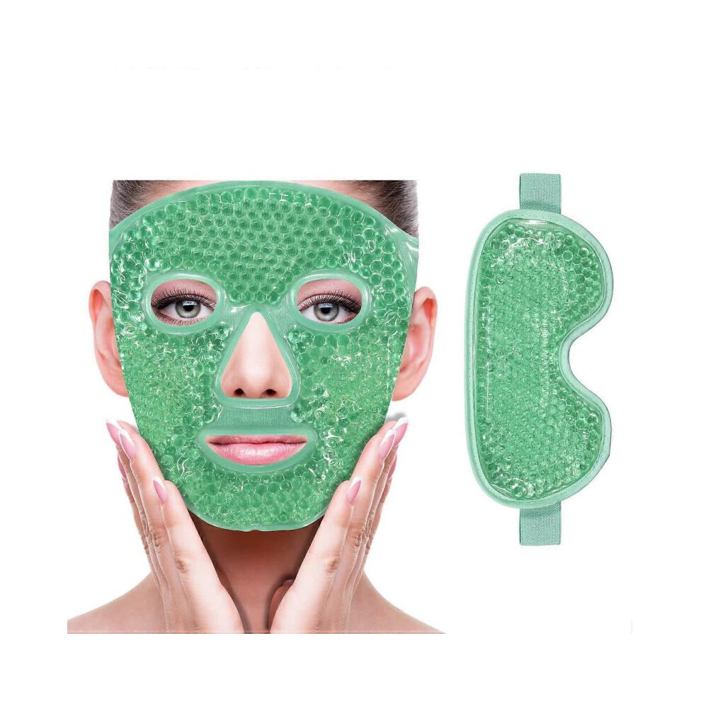 For reducing puffiness, eye bags, sinuses, redness, pain, dark circles, migraine (1*eye mask+1*mask)