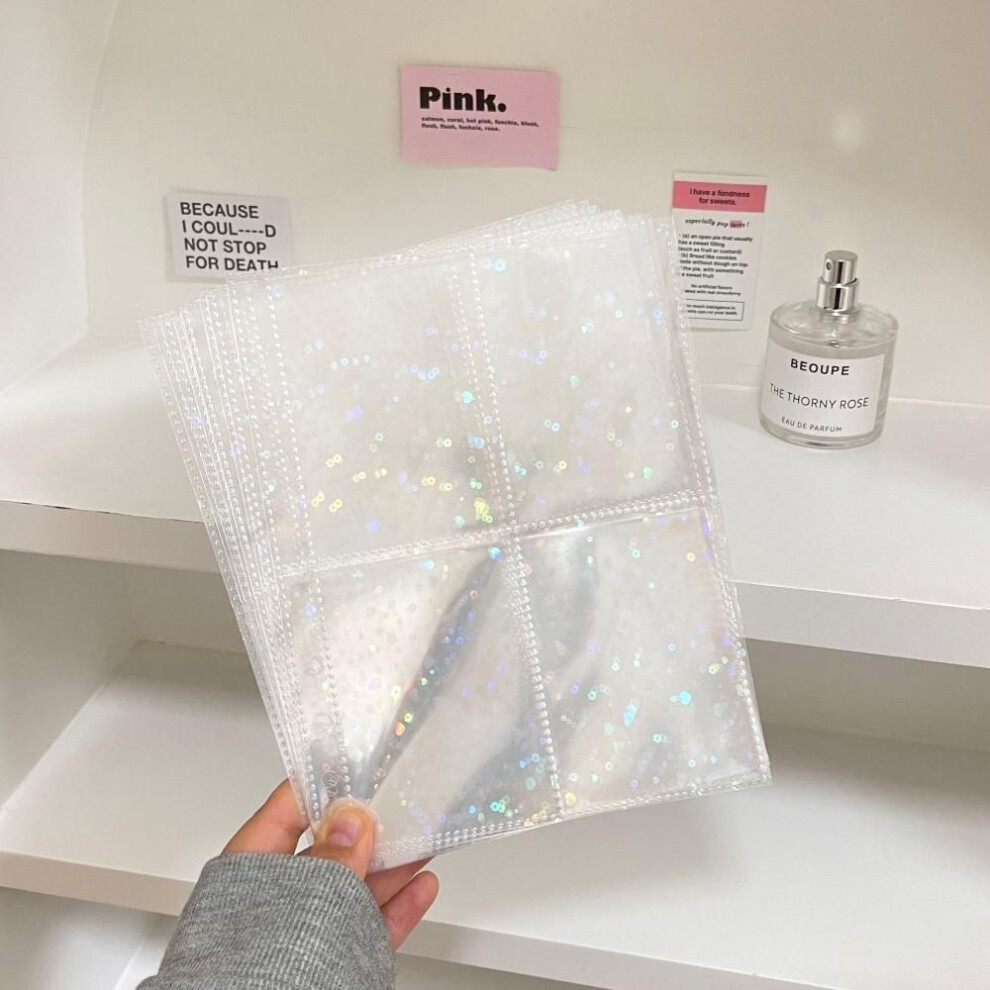 (transparent-pages 3) A5 Binder Photo Album PVC Card Binder Pack Stationery Photocard Holder  Girl