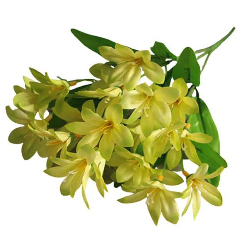 (green) Lovely Artificial Mini Flower Bouquet Home Wedding Decor 24 Flowers On 1 Piece