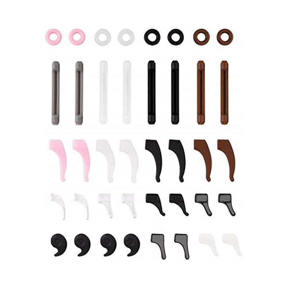 20 Pairs Eyeglass Retainer, Premium Silicone Anti-slip Eyeglass Holder, Multicolor Eyeglass Grips, Eyeglass Ear Hook