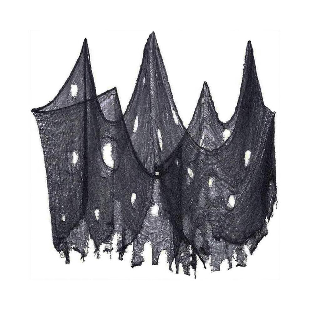 Halloween Creepy Cloth, Black Spooky Gauze Cheese Cloth Halloween Decorations Outdoor Party Supplies