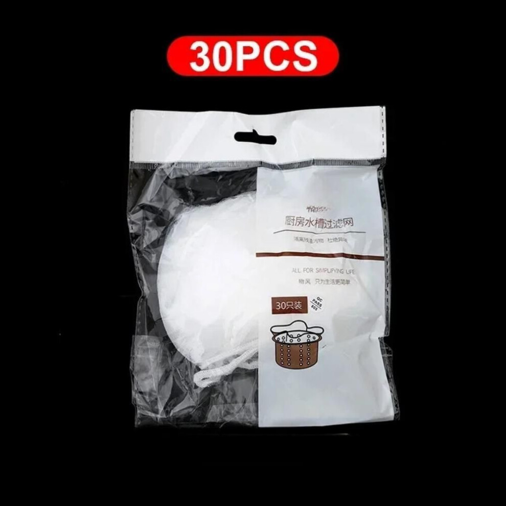 (30PCS) 500/30pcs Disposable Sink Filter Mesh Bags Kitchen Sink Strainer Drain Hole Anti-blocking Garbage Bag Cleaning Strainers Net