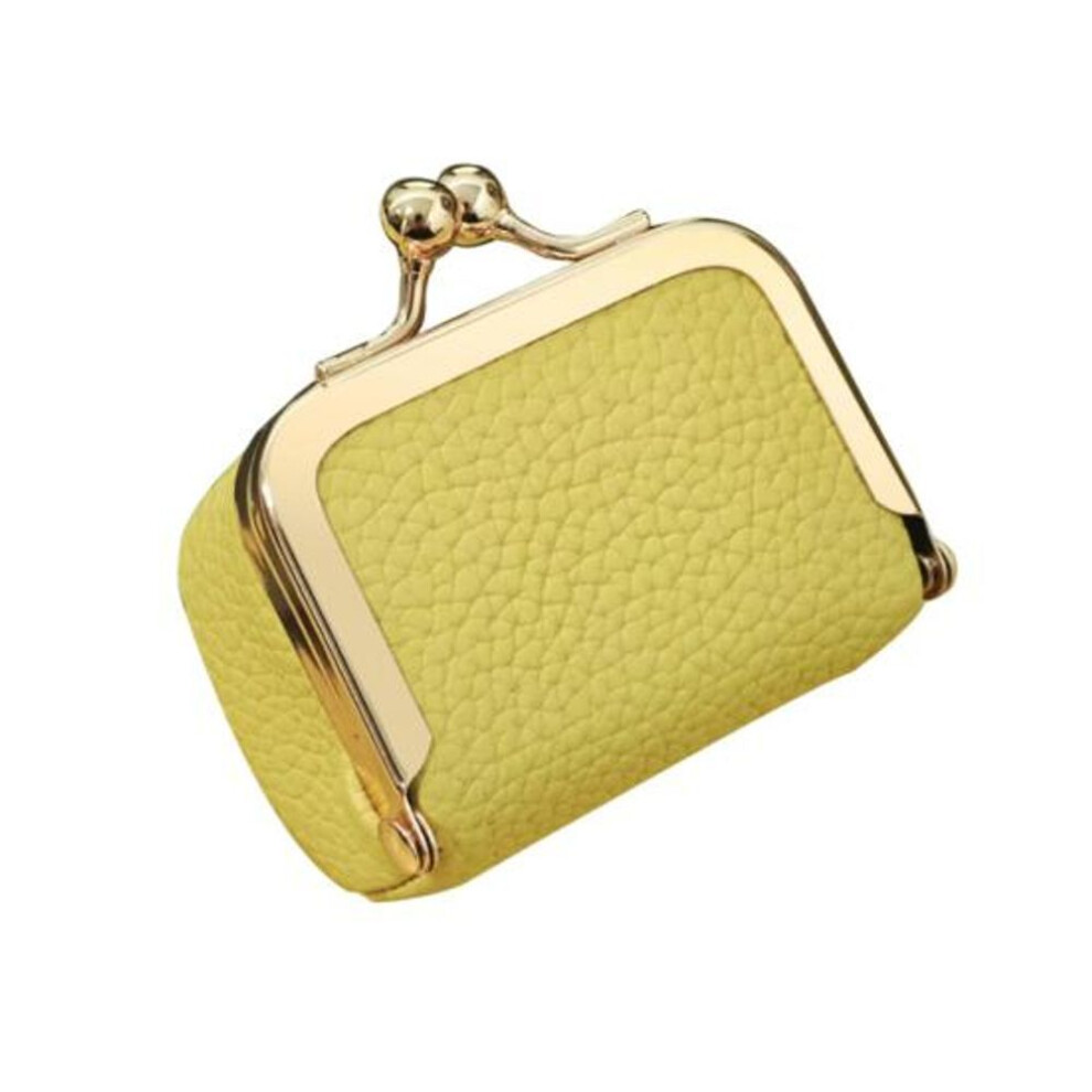 (yellow) Faux Leather Mini Jewelry Box Earring Necklace Bracelet Ring Organizer Case Multi-functional Portable Travel Women Jewelry Storage Pouch