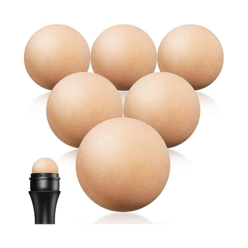 6 Pieces Oil Absorbing Volcanic Roller Balls, Reusable Portable Facial Skin Care Tools for Home Travel or Travel Massage