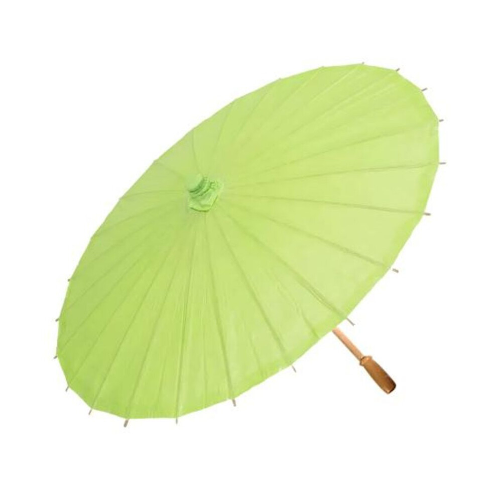 (green, 40cm) 20/30/40/60/85cm Colorful Paper Umbrella Chinese Style Diy Crafts Decorative Oil-paper Painting Umbrella Bamboo Handle Oriental Parasol Party Favors