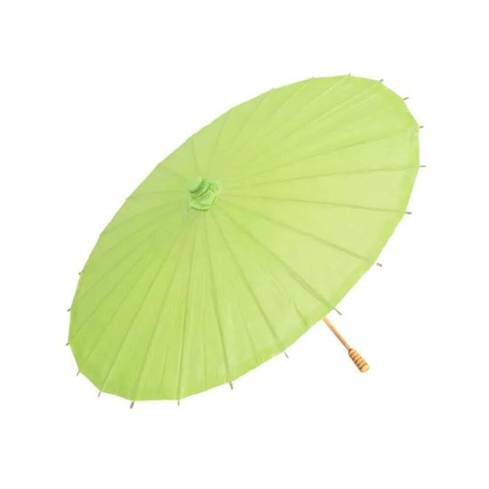 (green, 30cm) 20/30/40/60/85cm Colorful Paper Umbrella Chinese Style Diy Crafts Decorative Oil-paper Painting Umbrella Bamboo Handle Oriental Parasol Party Favors