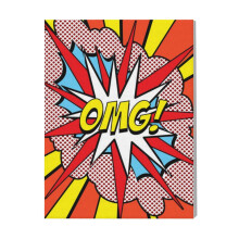 (OMG POP ART=4494) Canvas Print Pop Art Framed DIY Install Kit- 16x20" Popular British Pop Anti-Art Movement Wall Art Home Decor Poster for Office Bedroom Living Room
