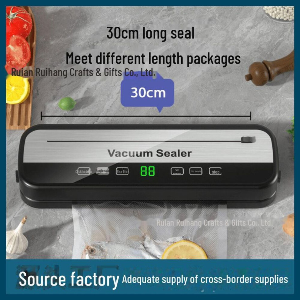 (US standard (110V) plug + 10 bags) Household Wet/dry Vacuum Sealing Machine For Food Preservation And Kitchen Plastic Sealing.