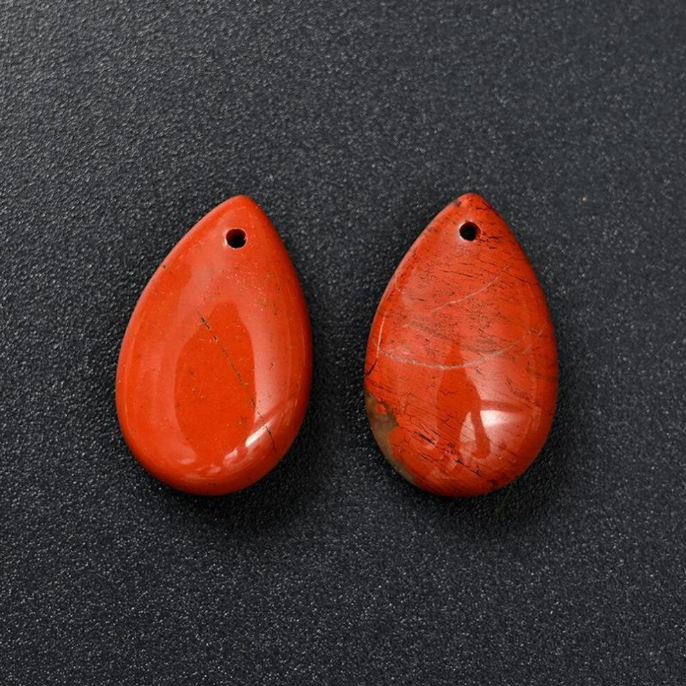 (red, jasper) Amethyst Rose Quartz Tiger Eye Gemstone Water Drop Pendant For Diy Jewelry Making: Earrings, Necklaces, And Bracelets.