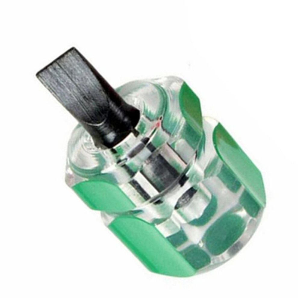 (as the picture, Green) 1pc Sewing Machine Screwdriver Kit Mini Short Screwdriver Portable Radish Head Needle Plate Screwdriver Repair Sewing Tools