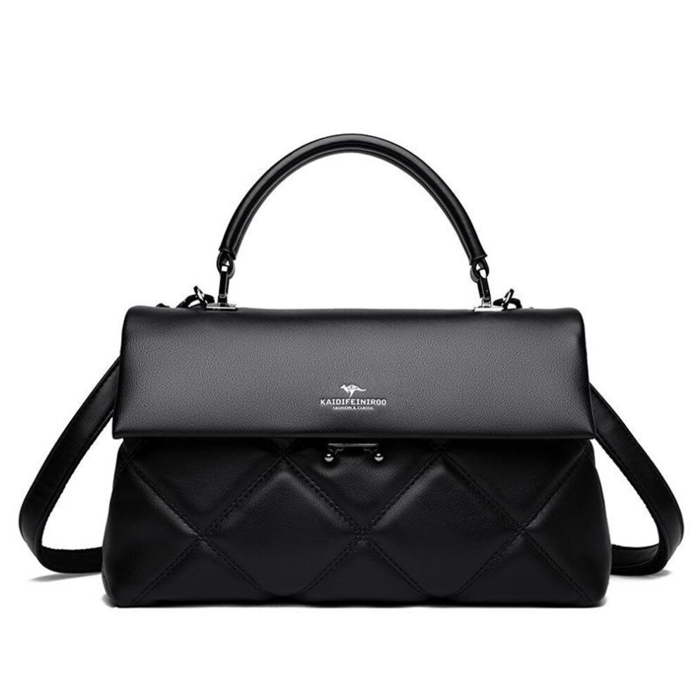 (black) Middle-aged Women's Handbag Atmospheric Crossbody Bag Women's Trend Shoulder Bag