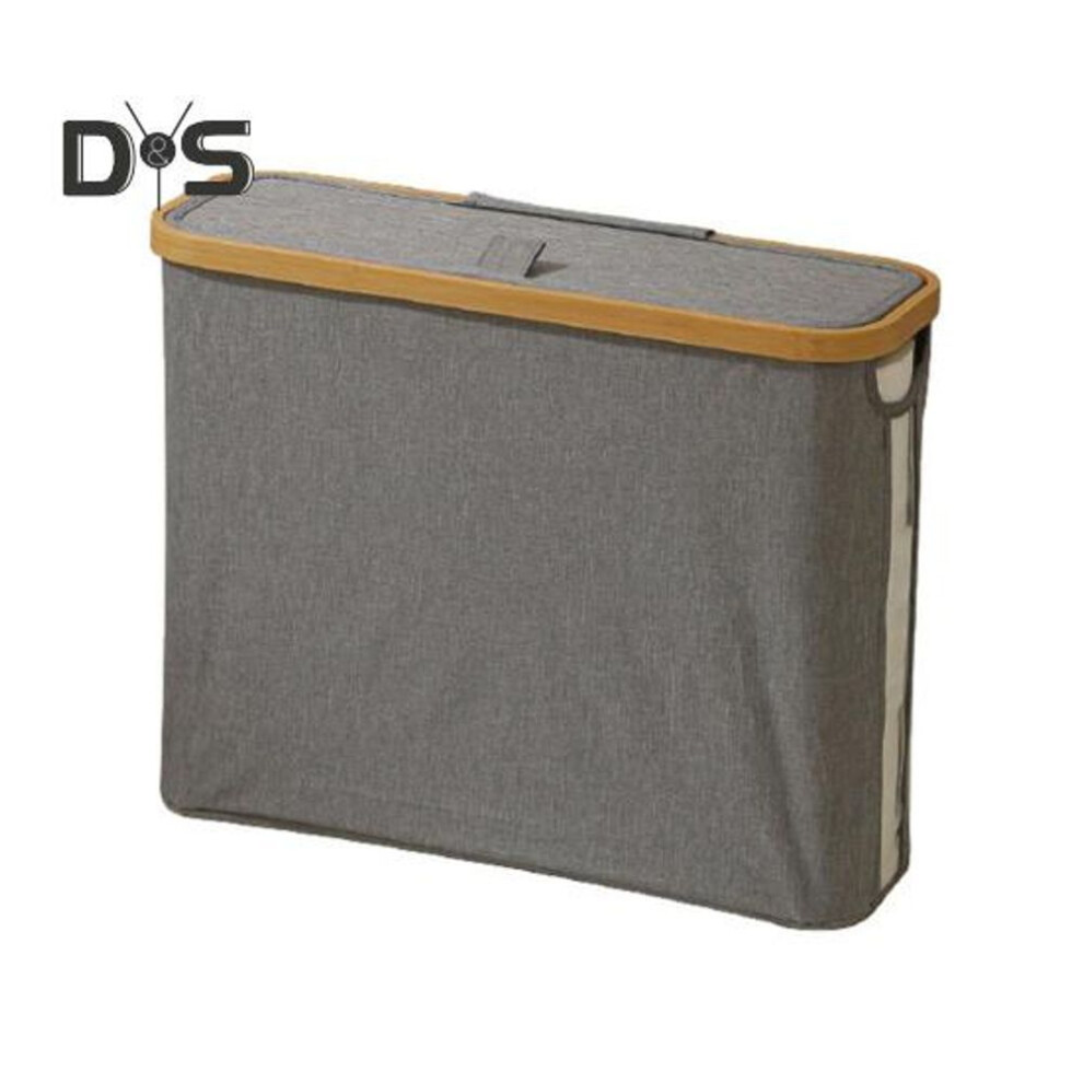 (grey) Toilet Paper Basket with Lid Large Capacity Easy to Install Multipurpose Free Standing Bathroom Toilet Paper Organizer Paper Holder