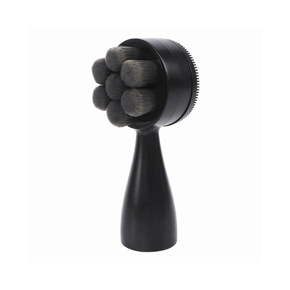Cleansing Brush 2 in 1, Deep Pore Exfoliation, Ultra Fine Soft Bristle Double Sided Cleansing Brush, Black
