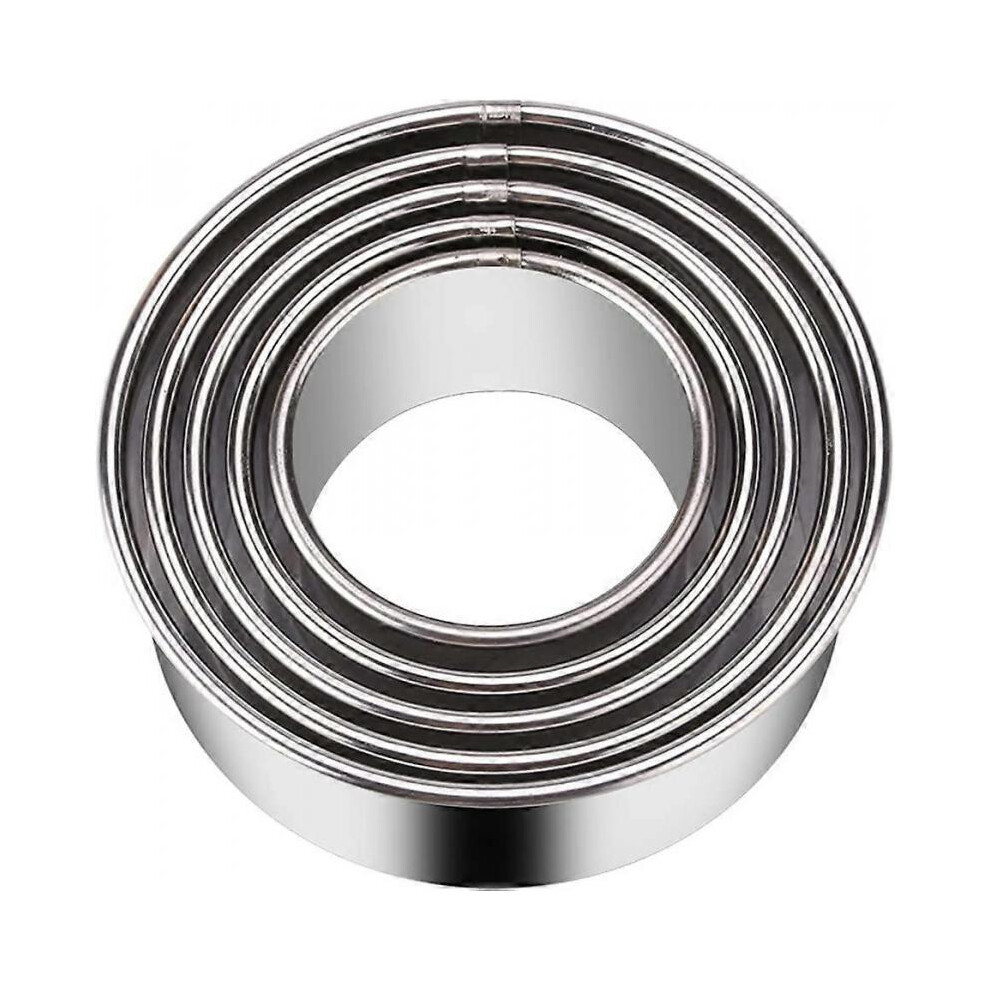 Biscuit Cutters Set, Sturdy Stainless Steel Circle Round Cookie Cutters in Graduated Sizes