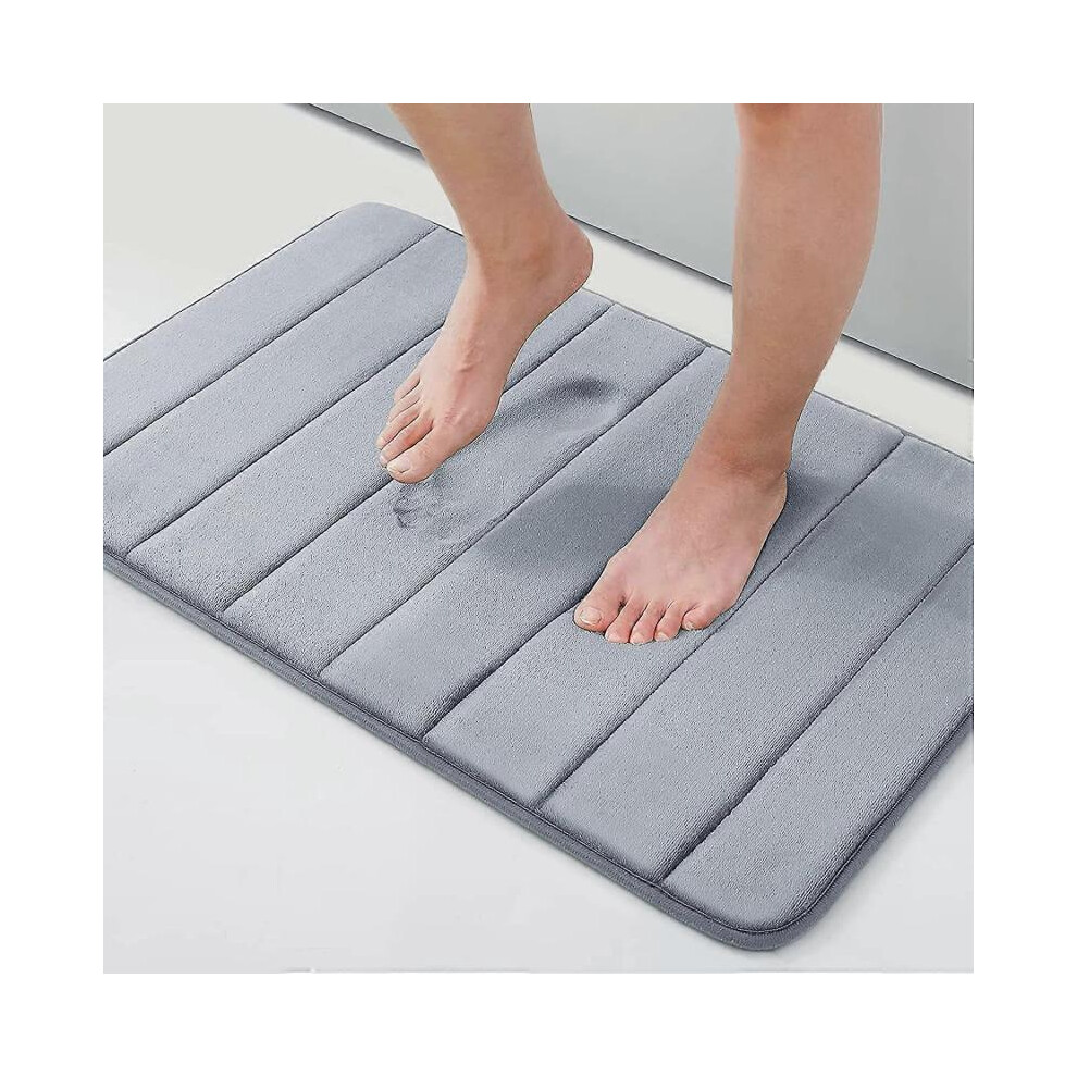 Memory Foam Soft Bath Mats - Non Slip Absorbent Bathroom Rugs Rubber Back Runner Mat