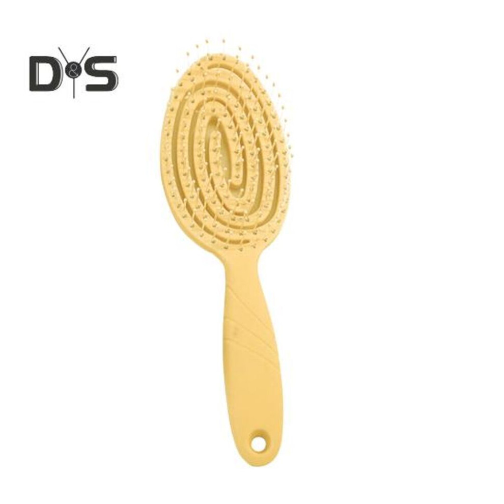(yellow) Vented Hair Brush Portable Anti-static Thin Thick Curly Long Wet Dry Hair Paddle Brush Women Girls Scalp Massage Hair Styling Detangling Comb