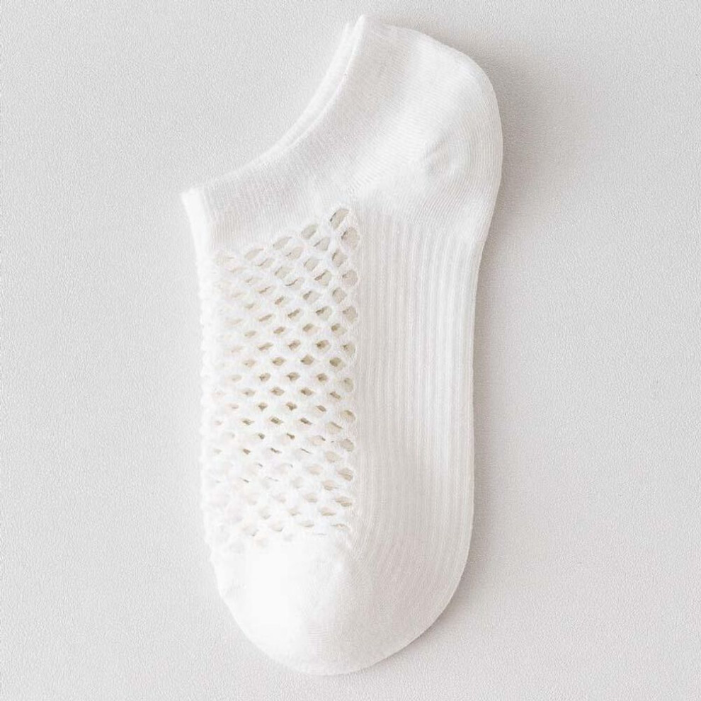 (white, One size) Women's Fishnet Socks Ankle Hollow Out Socks Women Summer Nylon Multi Colors Mesh Holes Socks