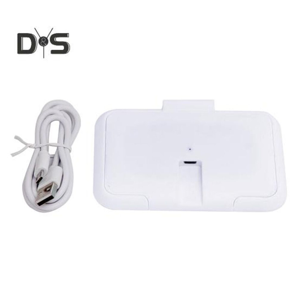 (white) Portable Baby Wipe Warmer Thermostat Temperature Usb Wet Wipe Heater Double Layers Home Travel Car Wet Tissue Heating Cover