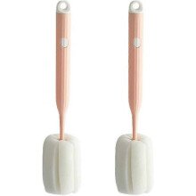 Bottle Soft Brush -2Pcs Sponge Bottle Brush Soft and Easy to Clean, Baby Bottle Sponge Brush
