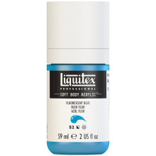 Tinta Acrílica Soft Body Liquitex Profissional, 59ml (2-oz) Garrafa, Azul Fluorescente