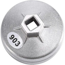 Oil Filter Socket Wrench 74mm 14 Slot Aluminum 903 Silver Oil Filter Socket Remover