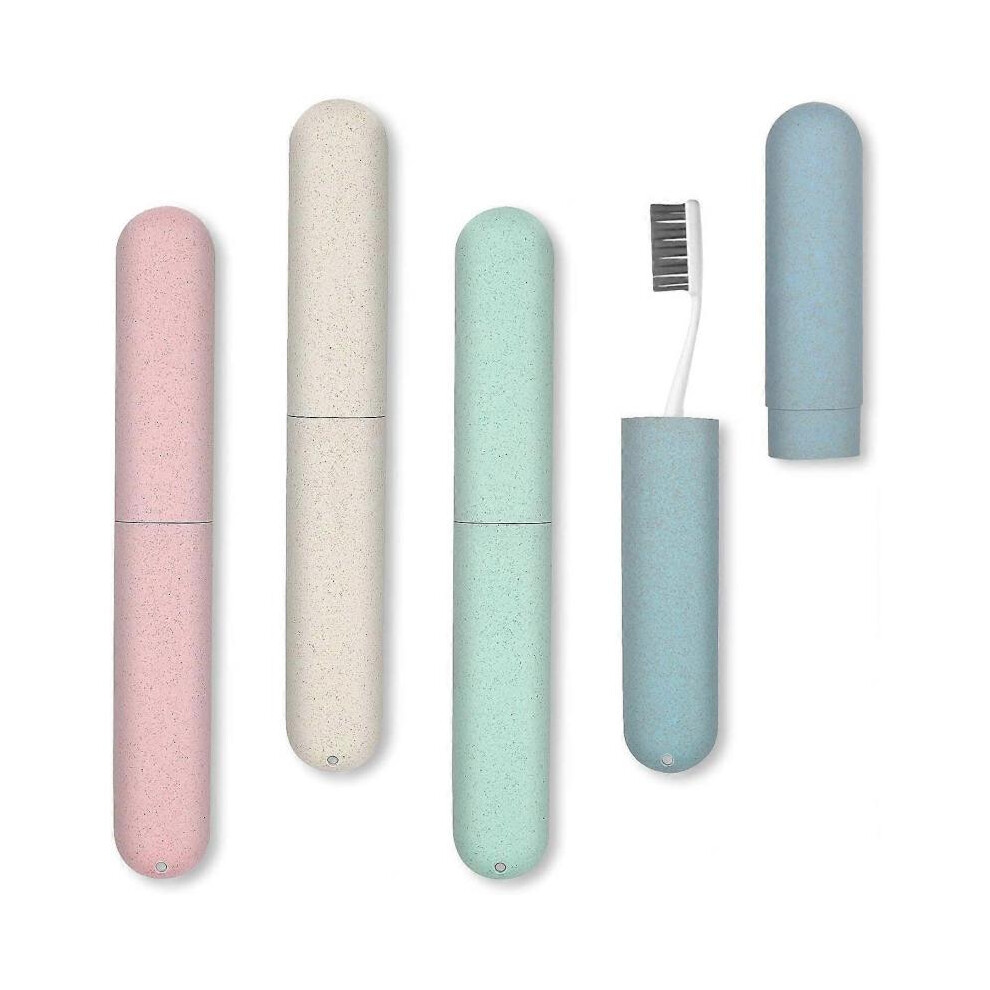 4PC Toothbrush Case Travel Cover, Store Clean Brushes for Holidays, Camping, Hiking and Business Trips