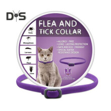 (Cat, purple) Pet Flea Collar Adjustable Flea And Tick Collar for Cats Dogs 8 Months Long Term Protection Natural Pet Tick Collar
