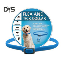 (Dog, light blue) Pet Flea Collar Adjustable Flea And Tick Collar for Cats Dogs 8 Months Long Term Protection Natural Pet Tick Collar