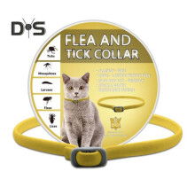 (Cat, yellow) Pet Flea Collar Adjustable Flea And Tick Collar for Cats Dogs 8 Months Long Term Protection Natural Pet Tick Collar