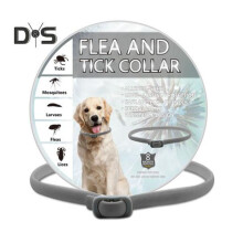 (Dog, grey) Pet Flea Collar Adjustable Flea And Tick Collar for Cats Dogs 8 Months Long Term Protection Natural Pet Tick Collar